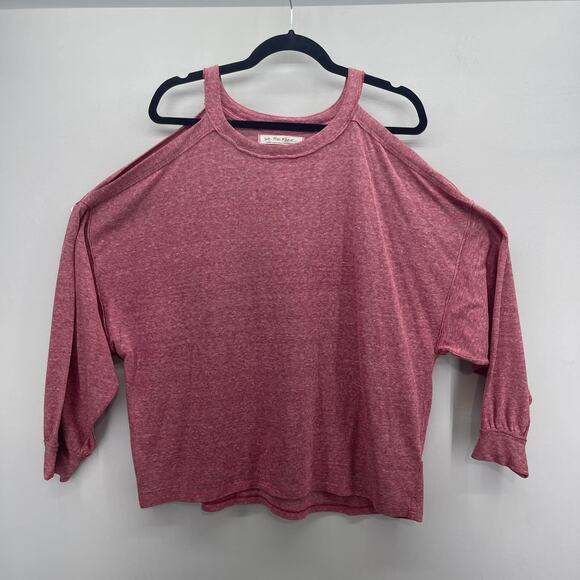 We the Free Chill Out Heathered Rose Cold Shoulder‎ Comfy Tee - Picture 1 of 9